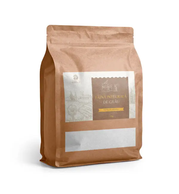 Făină integrală de grâu (25% tărâță, 75% grâu) 1kg